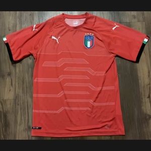 Puma Italy Soccer Jersey Futbol Mens Size Medium Red